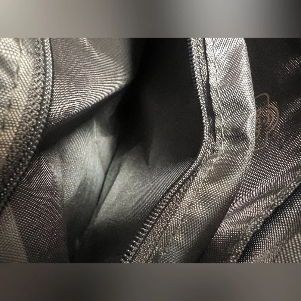 Chala-Brown Crossbody Bag with Floral Embroidery, 9”x10”, Clean inside,back fade - Picture 8 of 10